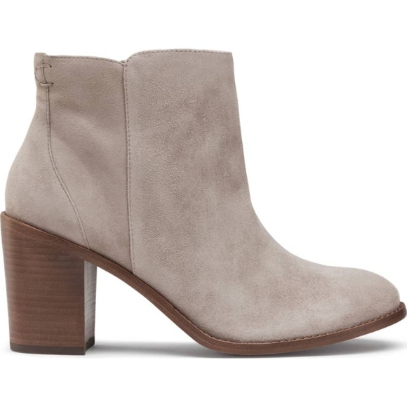 🌺TRASK Tinsley Bootie Boots in Light Grey Suede - Picture 3 of 6